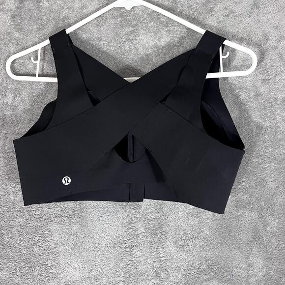 Lululemon Energy Zip Front Bra High Support C36 Black Sports Bra Performance - Picture 2 of 7